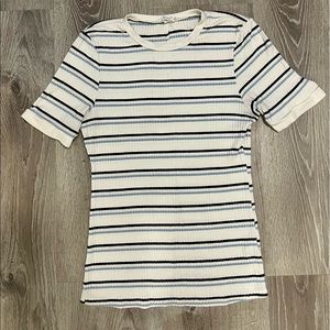 FRAME RIBBED STRIPED TEE